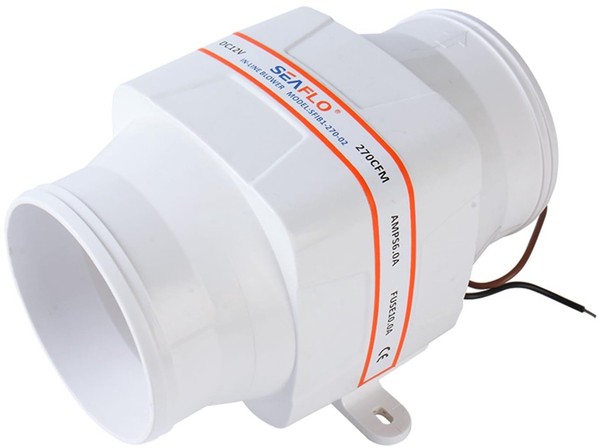In-Line Bilge Blower Fan - 4 inch - 270 - Water Resistant