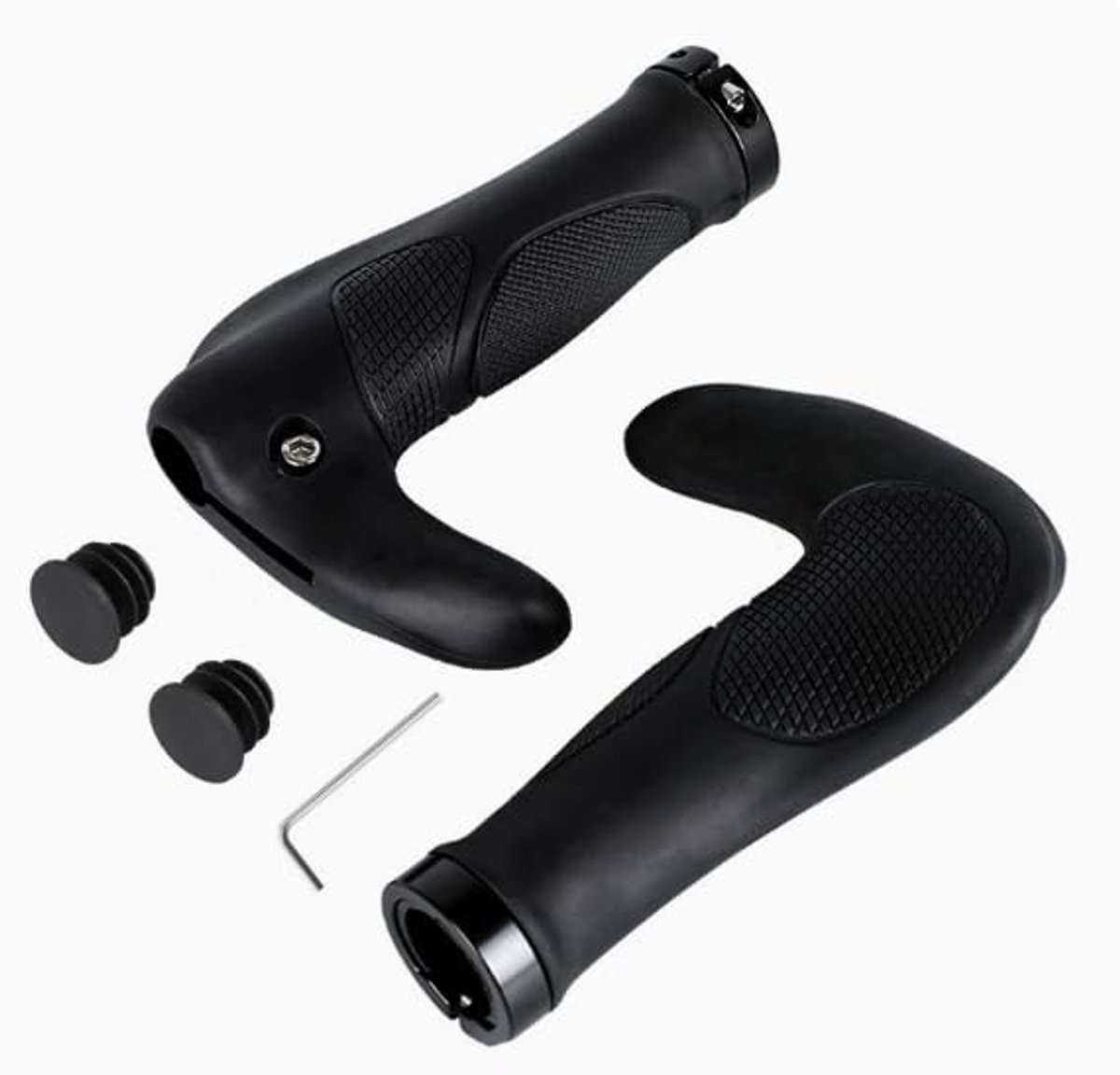Fietshandgrepen - Ergonomisch met anti-slip effect - Zwart