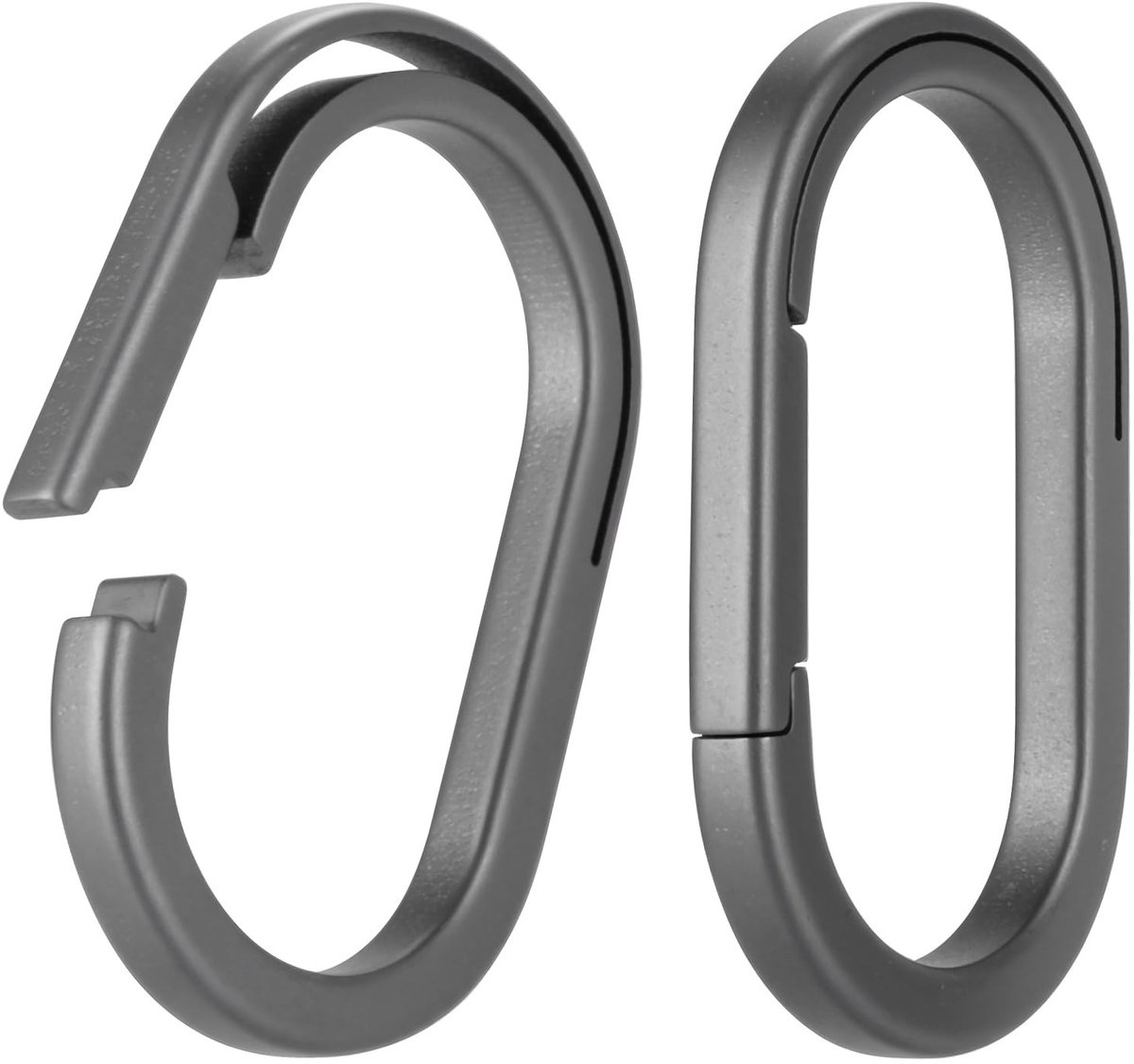 Titanium Sleutelhanger met Snelle Ontkoppeling - 2 Stuks
