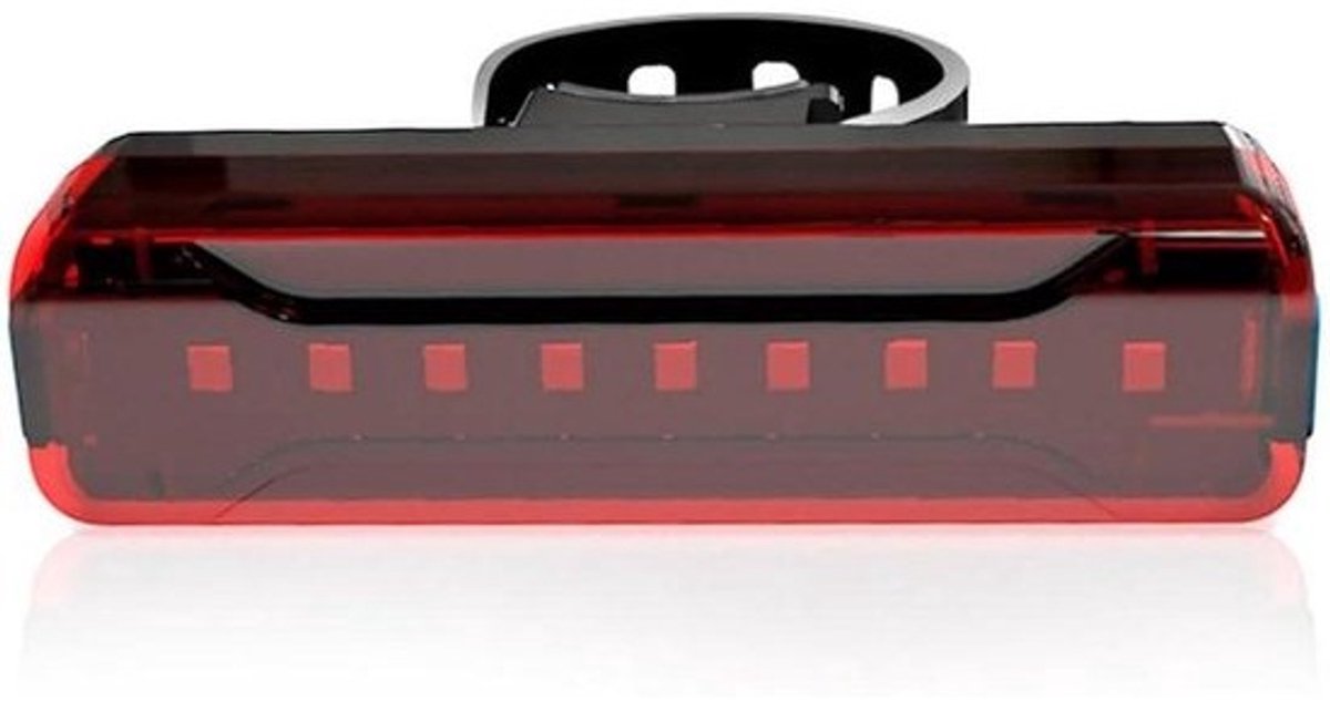 Fiets Achterlicht LED - Waarschuwingslampje Fiets - Fiets Veiligheid - Oplaadbaar 1200mAh - 88 x 25 mm - Zwart/Rood