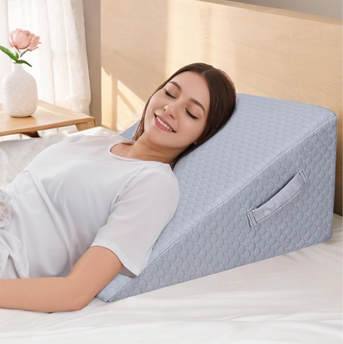 ZRNS® Rugkussen voor in Bed - Leeskussen Onderrug - Bookseat