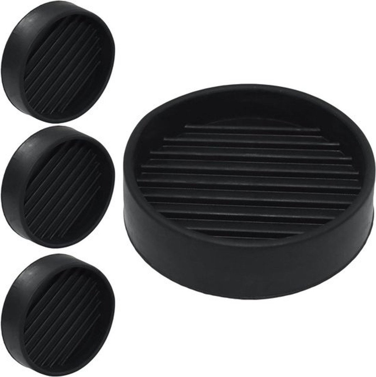Rubberen Meubelpads - Antislip Cups Vloerbeschermers - Meubels Stabiliseren - Sterke Grip Gestructureerd Oppervlak - 6 x 5 cm - Zwart