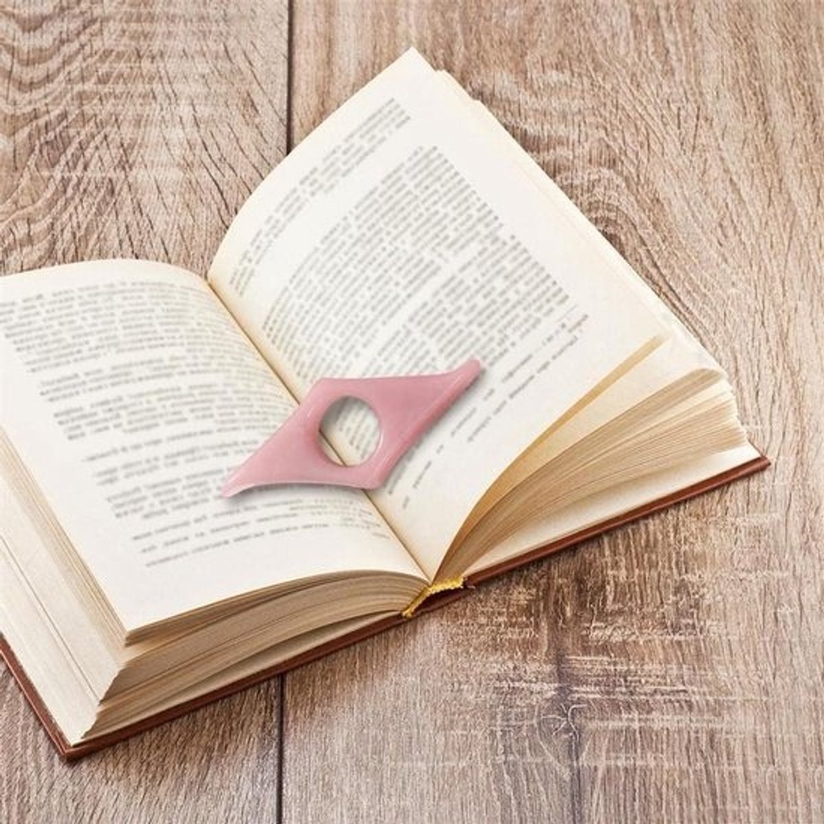 Boekpagina Houder - Boekopener Bladwijzer - Boeken Lezen - Hars Duim Ondersteuning - 2.54 cm - Roze