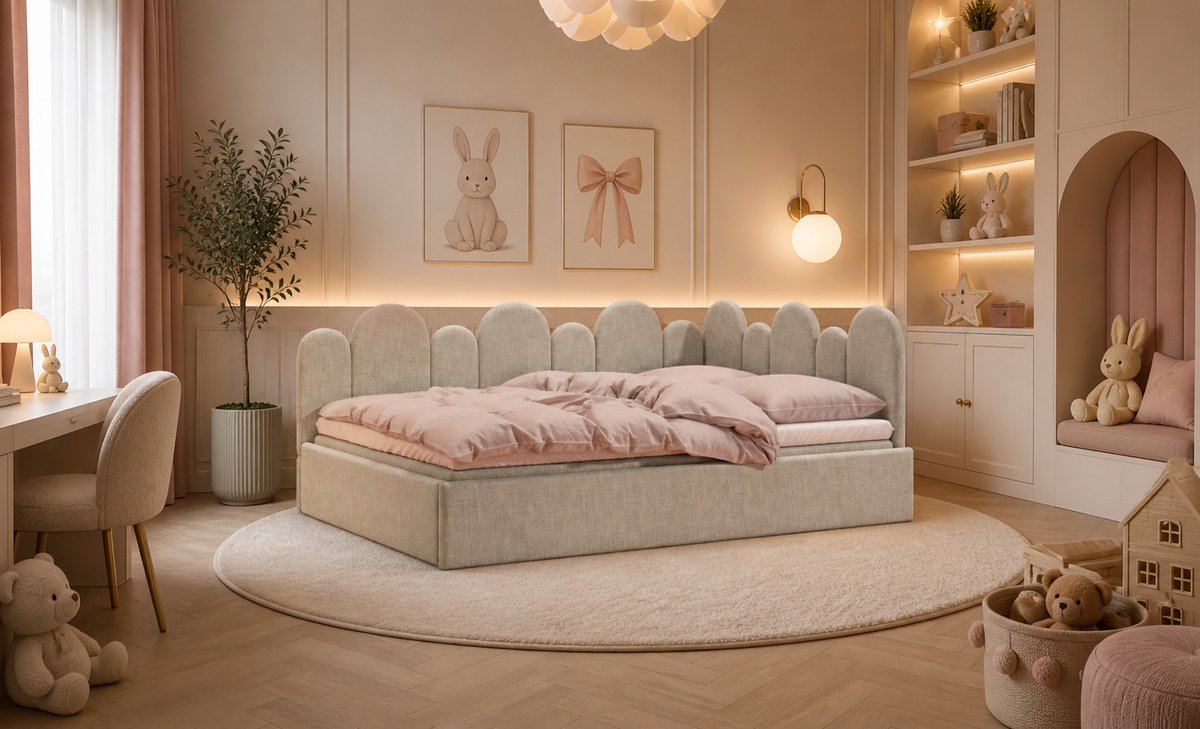 Luna Kids Bed – Koningstijl – Luxe Kinderbed – Modern Design Bed – Comfortabel Bed voor Kinderen