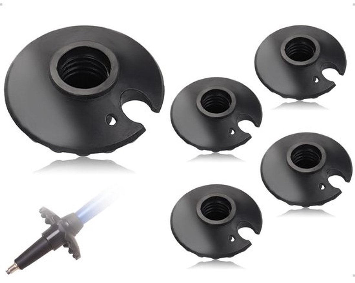 4 Stuks Manden voor Trekkinstokken - Mand met Draad - Wandelstok Accessoires - Zwart