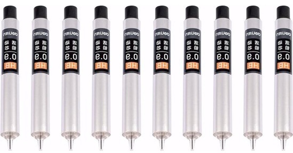 Vulpotlood Vullingen - Potlood Lood - Schrijven Tekenen - Super Hi-Polymer - 0.9 mm 200 Stuks - Zwart
