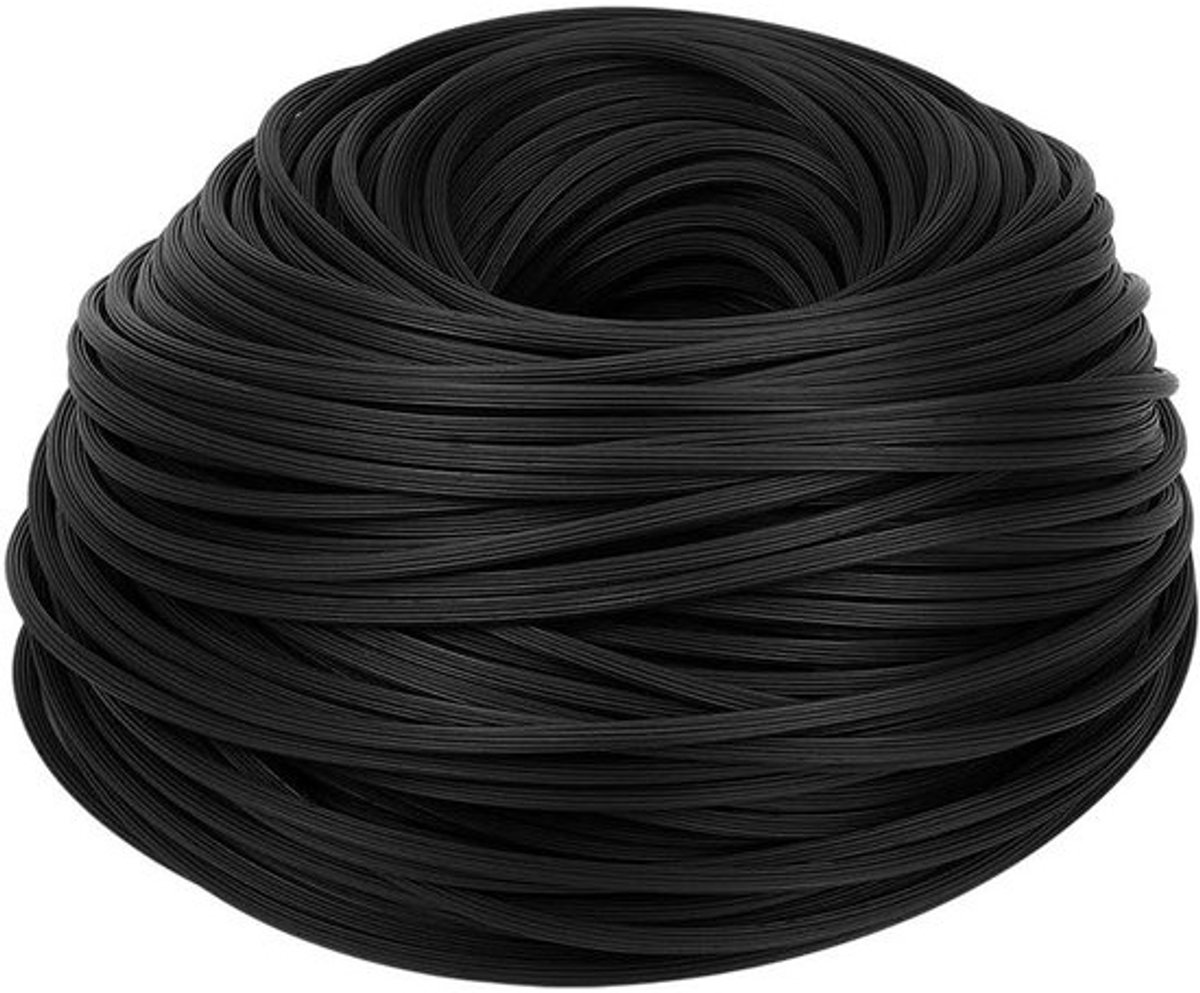 Raamhorrenstrip - Horren reparatie - Horren vervangen - Duurzaam PVC materiaal - 76 meter - Zwart