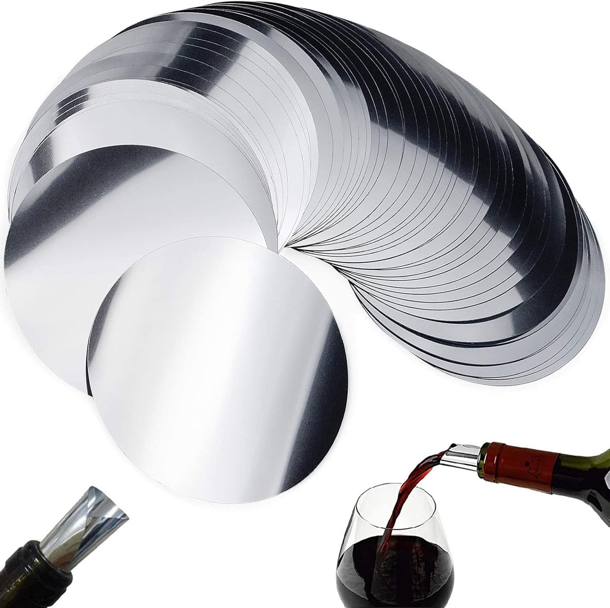 Aluminium Gieter voor Wijn, Druppelvrije Wijnschenkers, Perfect voor Restaurants en Bars, Ideaal voor Feestjes en Evenementen
