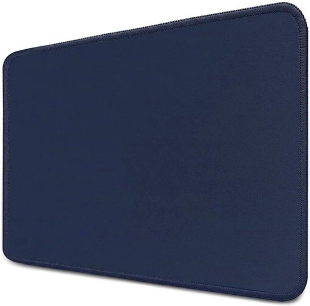 Muismat met Genaaide Randen - Bureauonderlegger PC Mat - Nauwkeurig Werken - Antislip Onderkant - 28 x 20 cm - Marineblauw