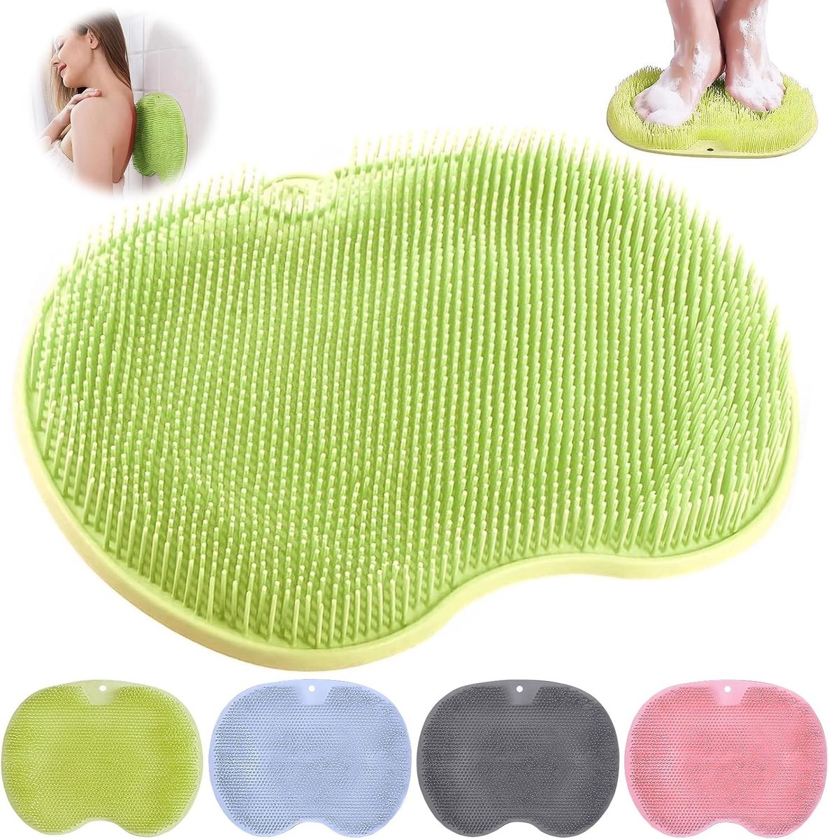 Voetborstel en Voetscrubber voor de Douche, Antislip Siliconen Massagepad met Hechting, Ideaal voor Voetverzorging en Ontspanning tijdens het Bad