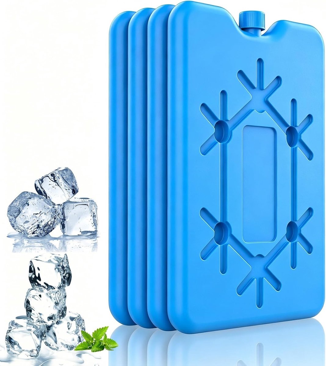 Set van herbruikbare platte koelaccu's van 200 ml, ideaal voor koeltassen, koelboxen en lunchboxen, perfect voor kamperen, picknicken en dagelijkse uitjes
