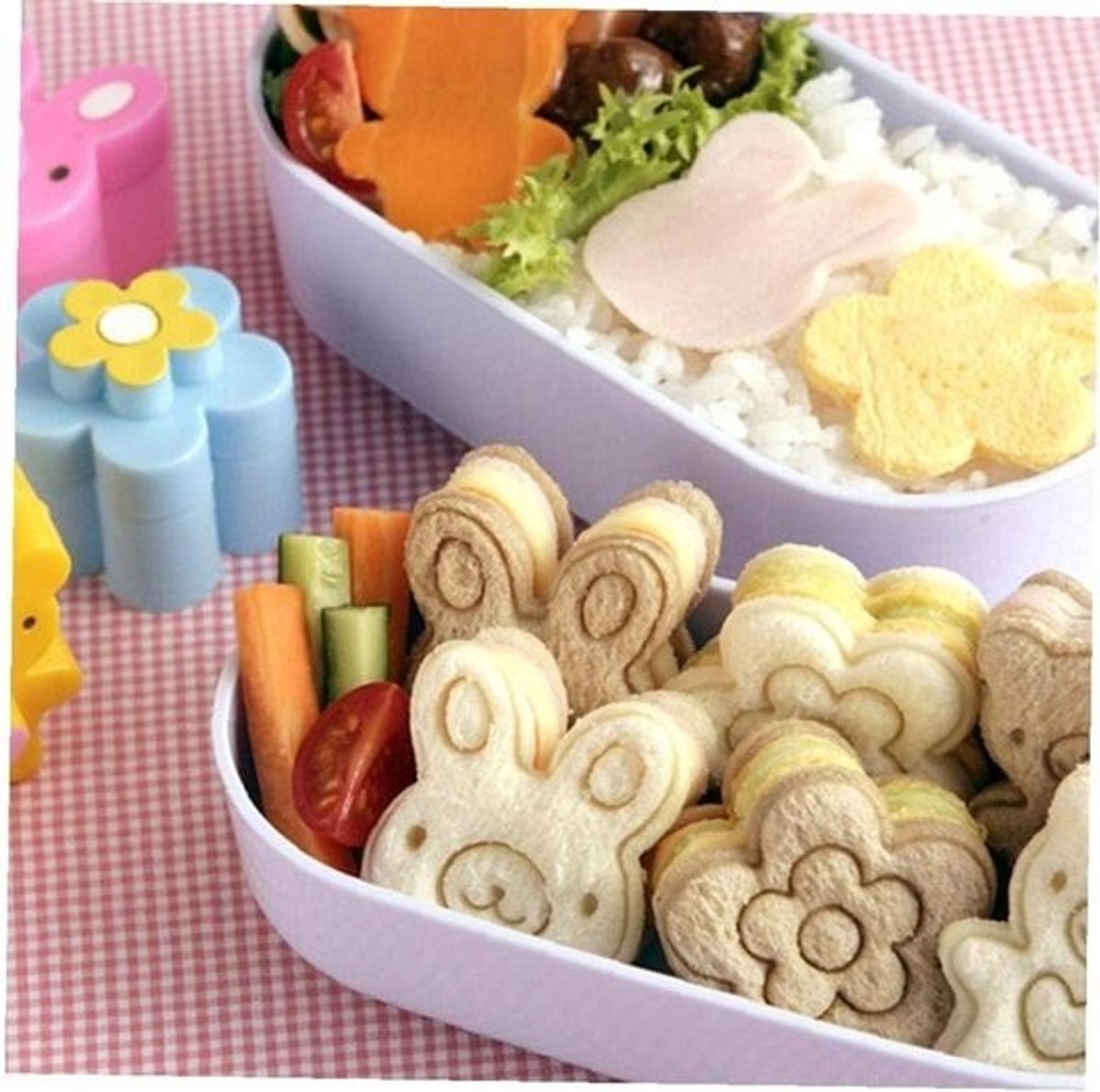 Mini Sandwich Snijder - Vormen Mallen - Leuke Broodjes Maken - Duurzaam Kunststof - 50 x 50 x 50 mm