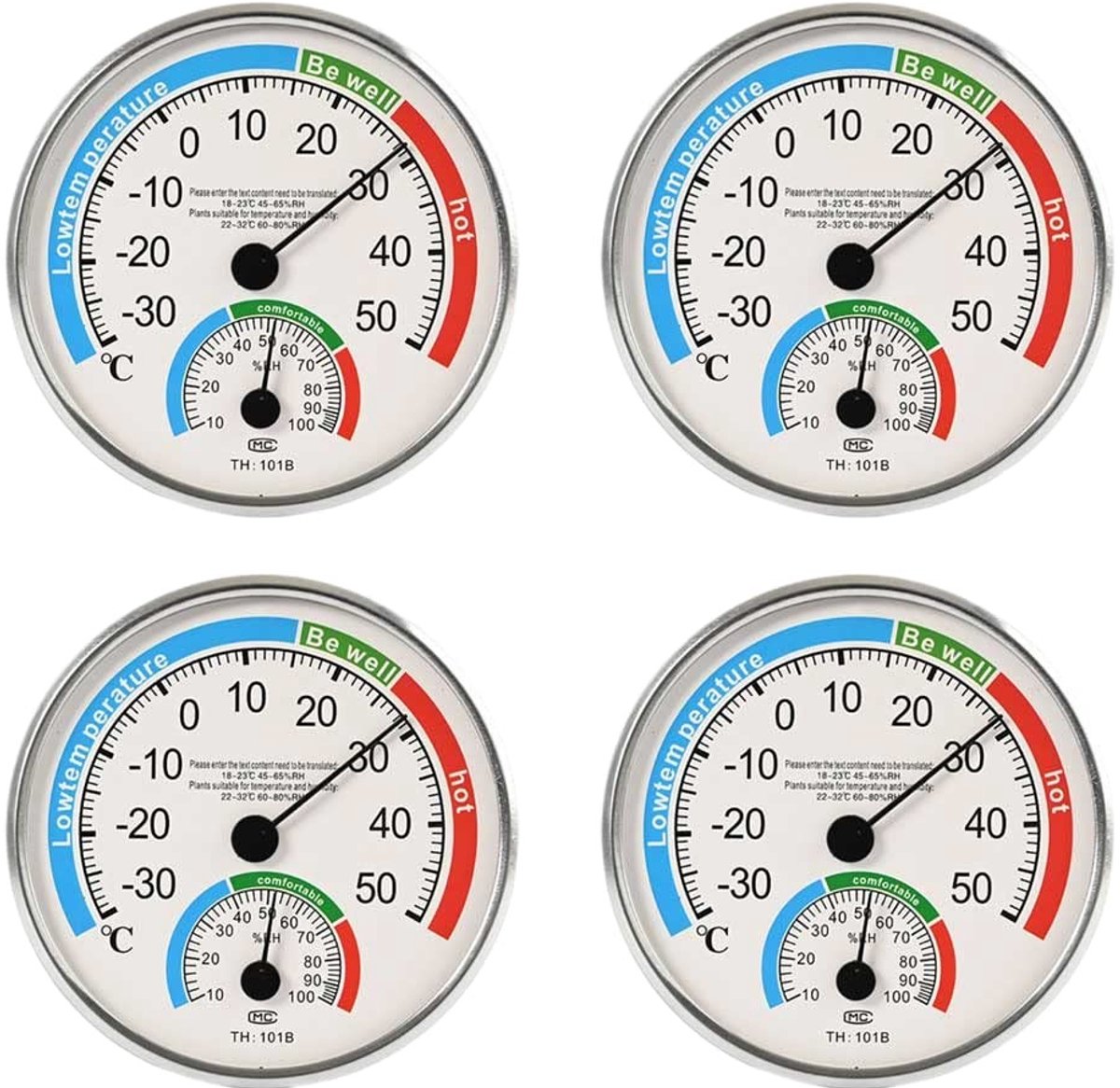 Thermometer en Hygrometer voor Binnengebruik - Analoge Weergave van Temperatuur en Vochtigheid voor Optimale Klimaatbeheersing