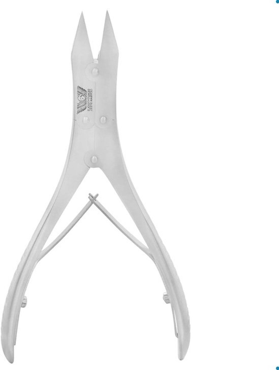 Nagelknipper - Nageltang - Harde nagels knippen - Dubbele scharniertang - 20 mm snijvlak - Zilver