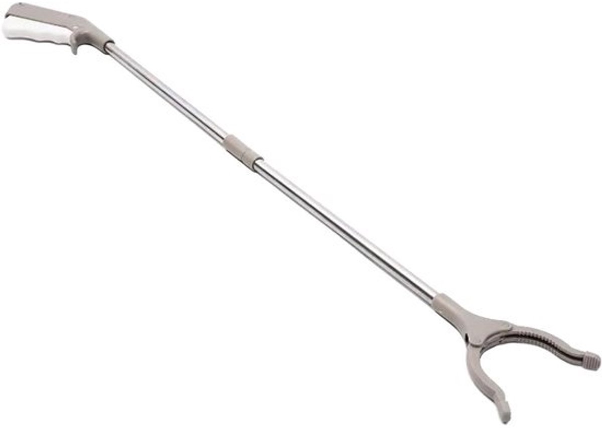 Afvalgrijper - Grijper tool - Schoonmaken Tuin - Roestvrij Staal - 84 cm - Zilver
