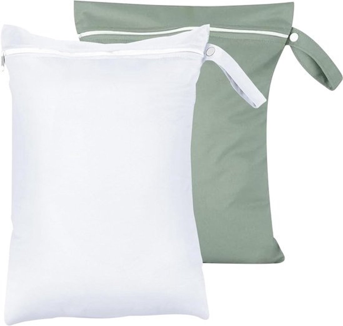 Natte Zakken - Reiszak Waszak - Vochtig Textiel Opbergen - Waterdicht PUL-weefsel - 40 x 30 cm - Groen