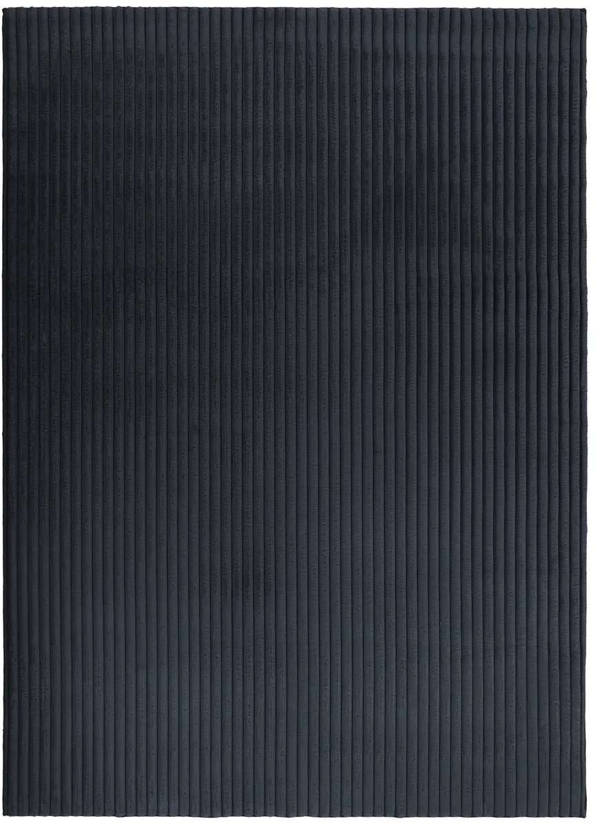 Dutch XXL Hoogpolig Vloerkleed | Tapijt | Plush | Strepen | Antraciet | 200x290 cm