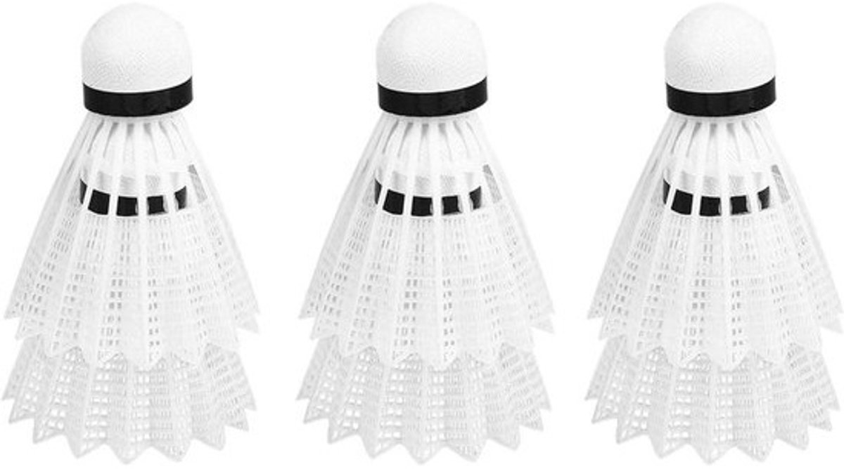 Badminton ballen - Vliegende ganzenveren Ruches - Buiten sporten - Goede weerstand stabiliteit - 6 stuks - Wit