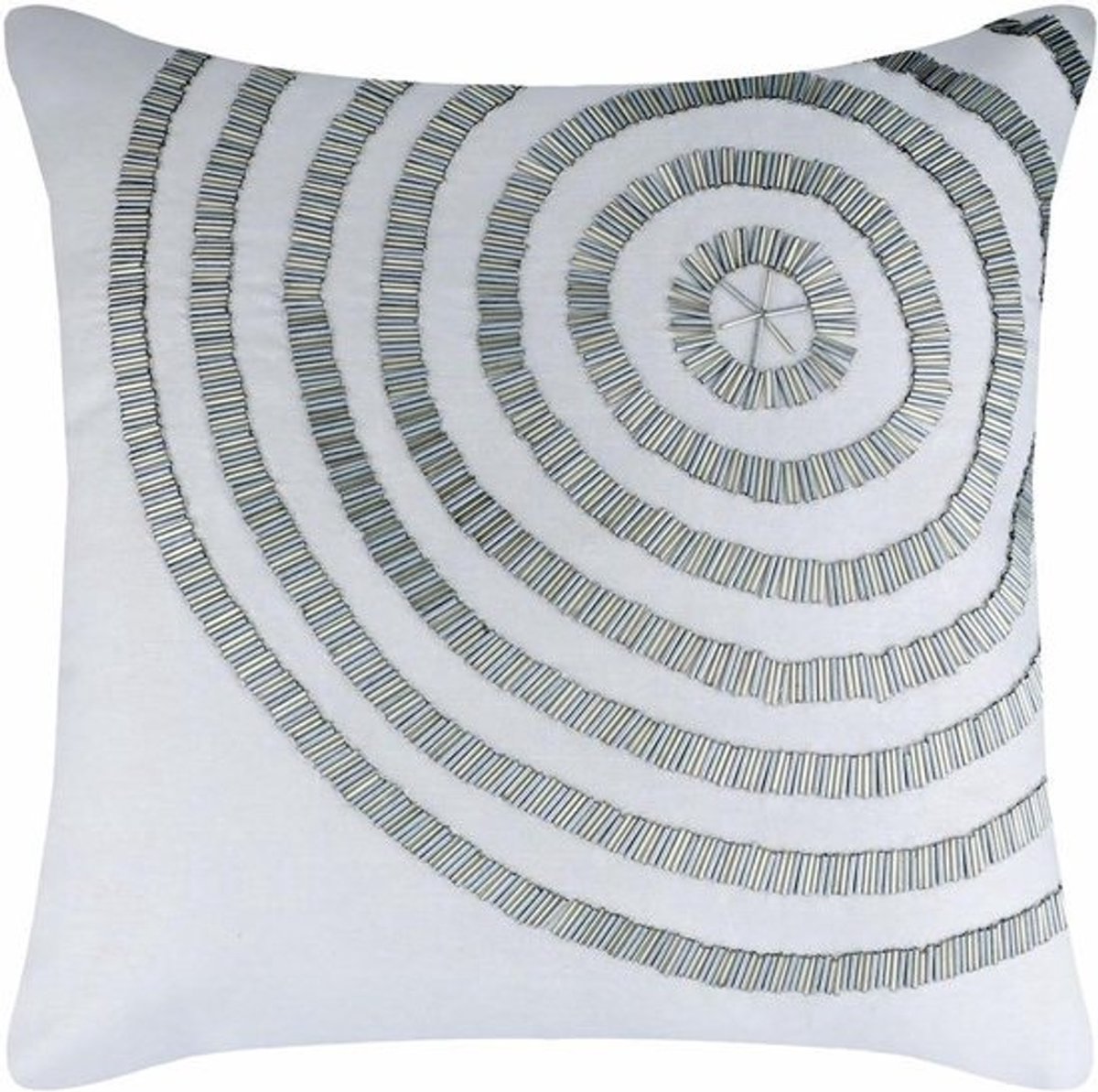 Decoratieve Sierkussens - Kussenhoes Bank - Woonkamer Decoratie - Abstract Geometrisch Patroon - 55 x 55 cm - Wit