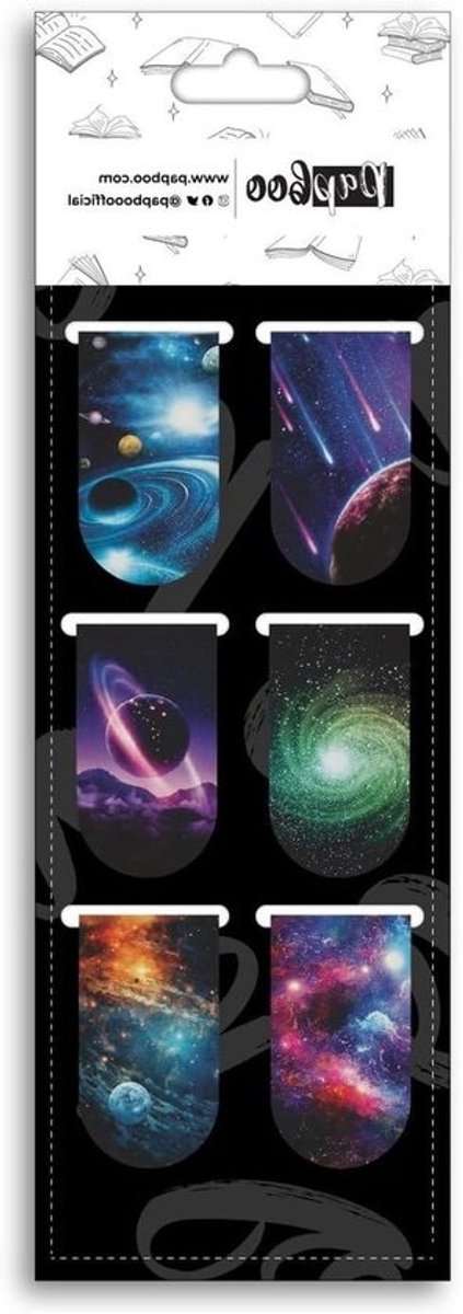 Galaxy Bladwijzers - Boekenleggers Set - Boeken Lezen - Mat Afgewerkt Design - 18 x 5 cm - Multicolor
