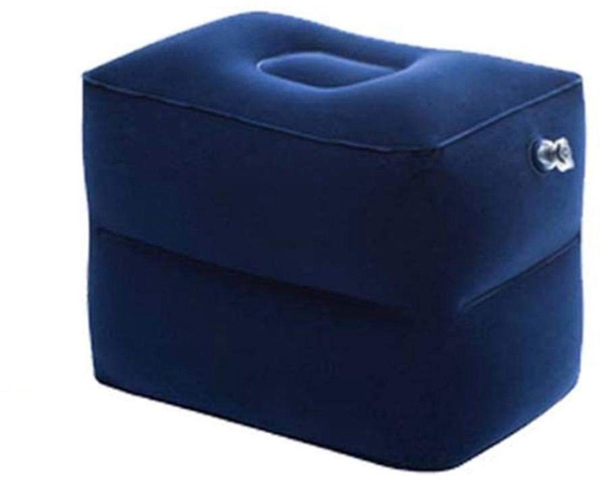 Opblaasbare voetsteun - Reisvoetsteunkussen - Wasbaar - Blauw