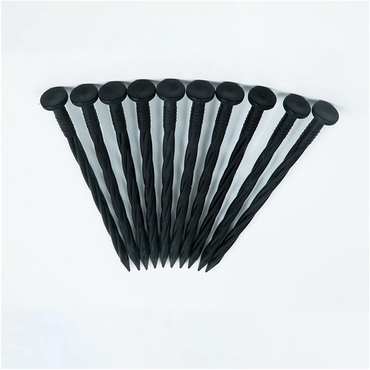 Plastic rand verankering spikes voor tuinieren - 50 stuks zwart
