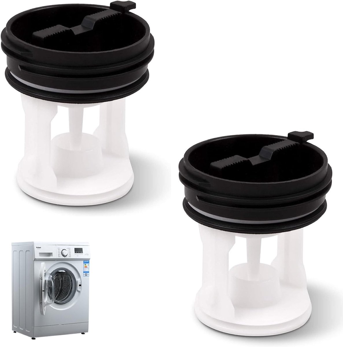 Vervangende pluisfilter voor wasmachine - 2 stuks, optimale bescherming, efficiëntie en duurzaamheid