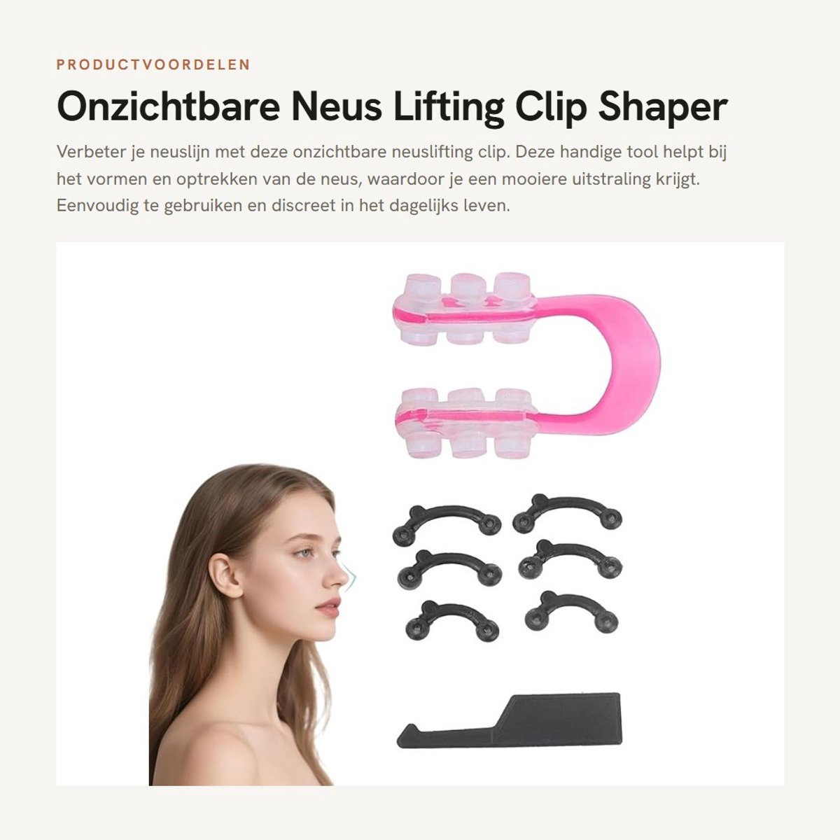 Dailygoods- Neuslifting Onzichtbare Clip - Schoonheid Kit - Vormen Tool - Rechttrekken - Lifting Tool - Nieuwe Mode - Neuscorrectie