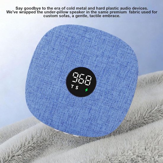 Onderkussenluidspreker - Slaapluidspreker Kussen - Ontspannen slapen - Beengeleidingstechnologie - 11 mm dik - Blauw — afbeelding 3