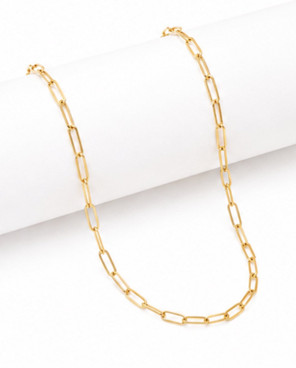 Luxe ketting - verguld - Stijlvolle ketting - Goudkleurig - Roestvrijstalen -cadeau -Valentijn - Liefde - Verrassing