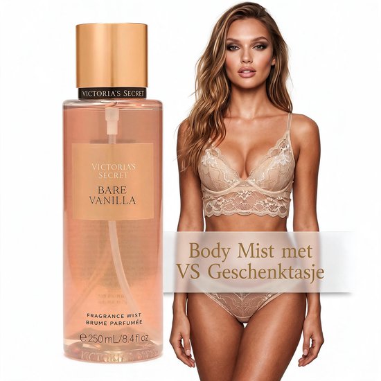 Victoria's Secret Bare Vanilla Body Mist | Brume Parfumée 250 ml/8.4 fl oz Met VS Geschenktasje
