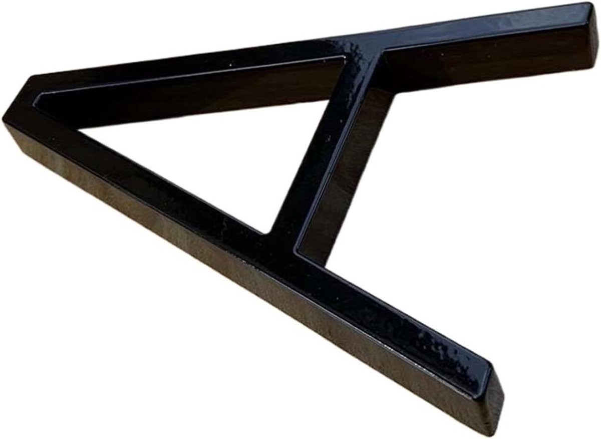 Huisnummer Metaal - Adresbord Buiten - Huisadres Markeren - Zelfklevende Installatie - 125 mm - Zwart