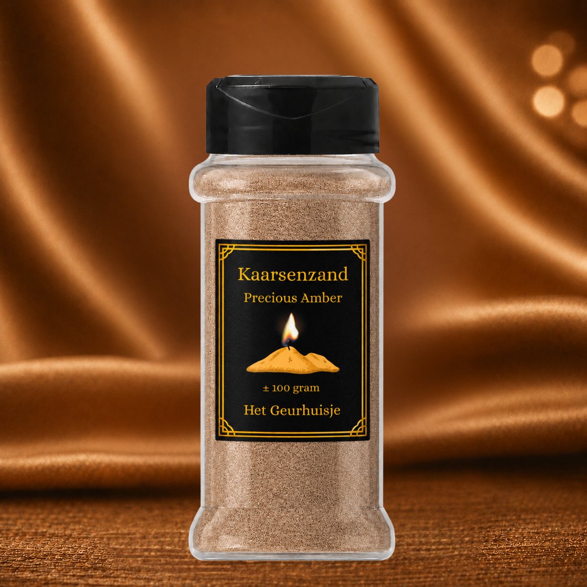 Handgemaakt Luxe Geurkaarsenzand: Populaire Wellnessgeur met Precious Amber (± 100 Gram) - Herbruikbaar - Dierproefvrij