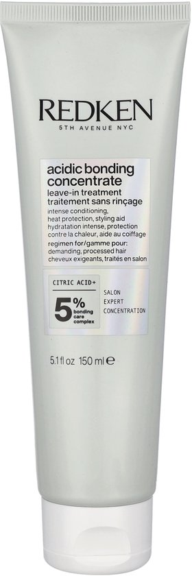 Witte tube met Redken Acidic Bonding Concentrate leave-in treatment en 5% bonding care complex.