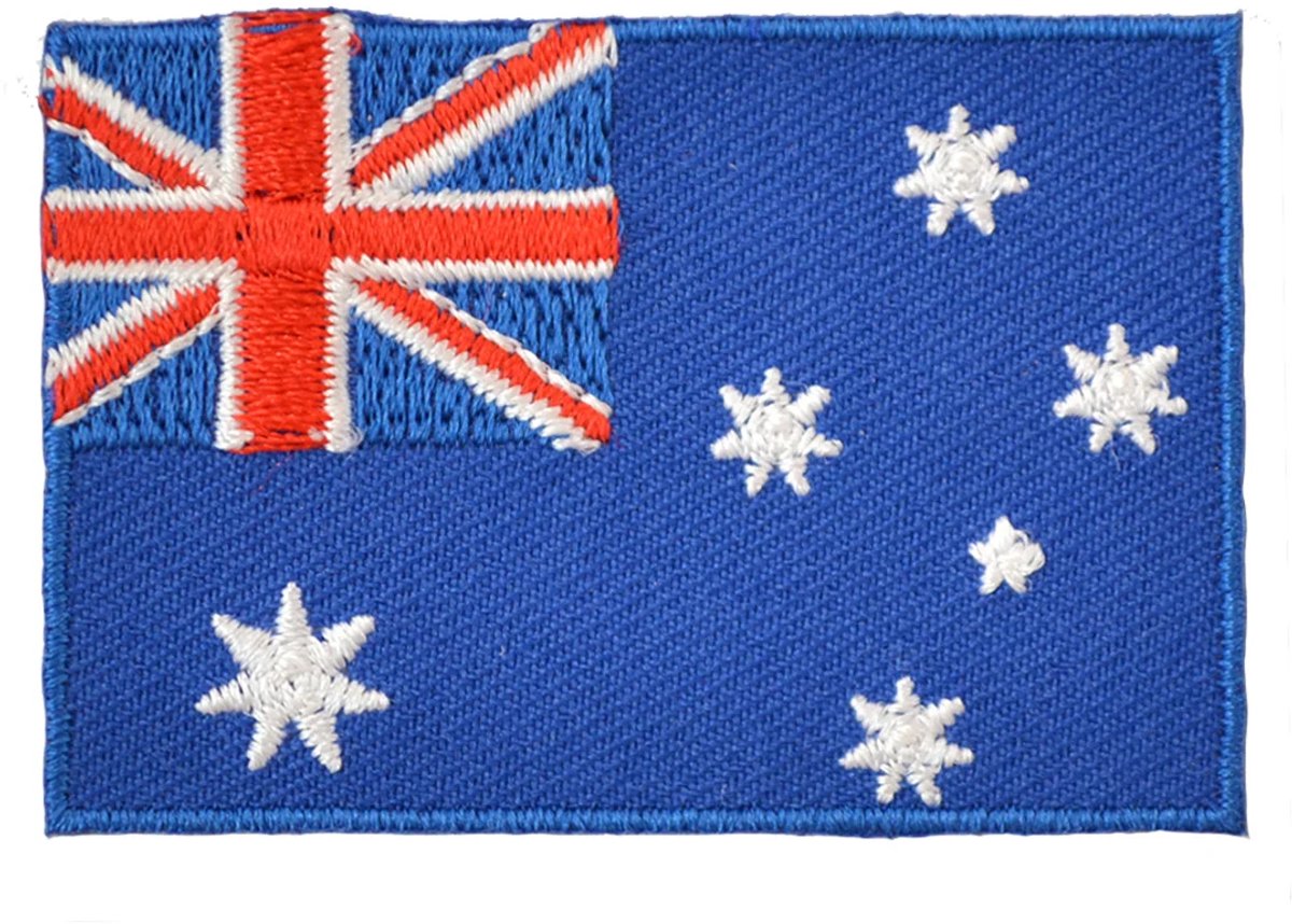 Embleem vlag Australië- Strijk embleem - Carnavalskleding - Carnaval accessoires