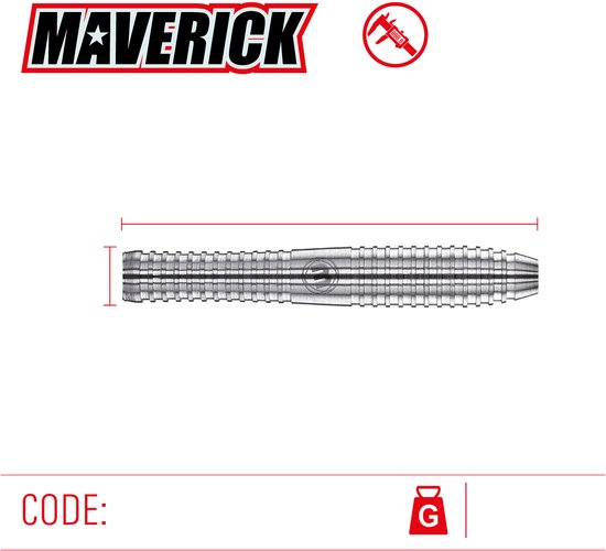 WINMAU - Maverick: Steeltip Tungsten Dartpijlen Professioneel - 22g van Winmau — afbeelding 4