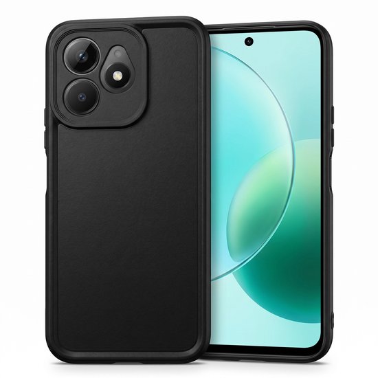 Coque compatible Honor 400 Lite - Coque arrière mate en silicone - Noir