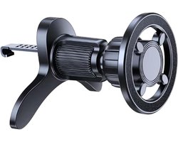 Auto Telefoonhouder - Magneethouder Ventilatie - Veilig Navigeren - Sterke Magneet Clip - Universeel Formaat - Zwart