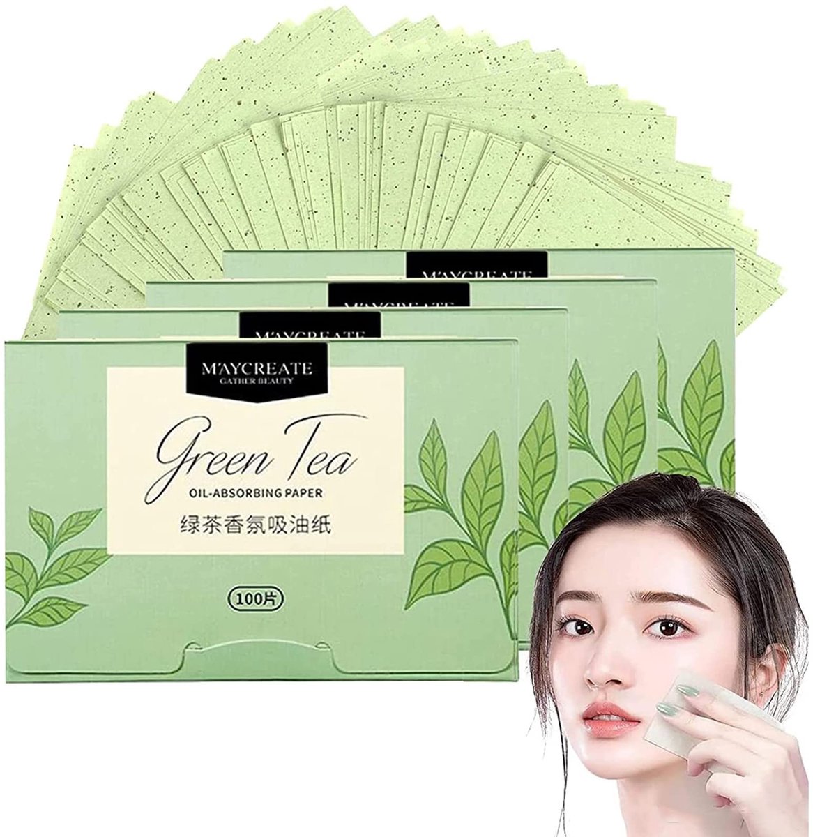 Dailygoods- Olieabsorberend Papier 400 Stuks - Gezichtshanddoeken - Natuurlijke Ingrediënten - Zacht en Veilig - Acne Verminderend - Compact en Draagbaar - Gezichtsbladen