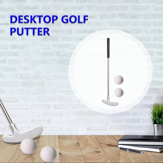 Mini Golf Putter - Tweerichtingstrainer - Golfspel Verbeteren - Robuuste Zinklegering Kop - 15.8 cm Schacht - Zilver van MINI — afbeelding 3