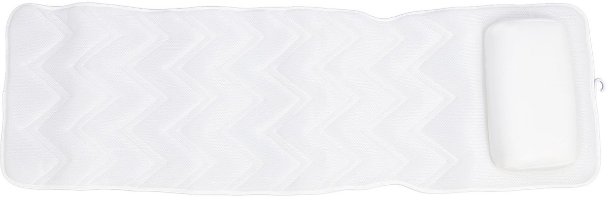 Dailygoods - Luxe Badmat - Badkussen voor Hoofd en Nek - Spa Comfort Rugsteun - 126 x 41 cm - 13 Zuignappen - Ideaal voor Ontspanning - Zacht en Onder...
