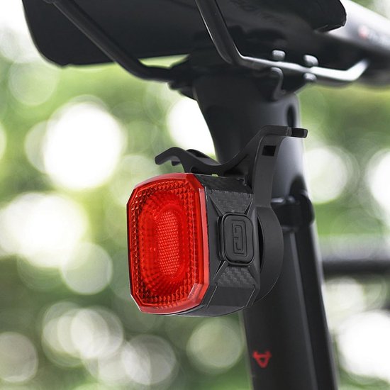 KZQ Oplaadbaar fiets achterlicht met remsensor 6 modi weerbestendig voor dag en nacht fietsaccessoire — afbeelding 2