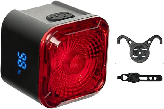 KZQ Fiets achterlicht LED met remsensortail licht veilig knipperlicht voor fietsen oplaadbaar en waterdicht — afbeelding 5
