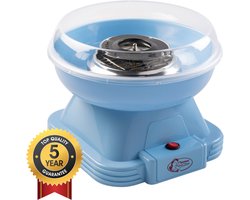 Bestron Suikerspinmachine - Sweet Dreams Collectie - met 10 stokjes & maatlepel - Blauw