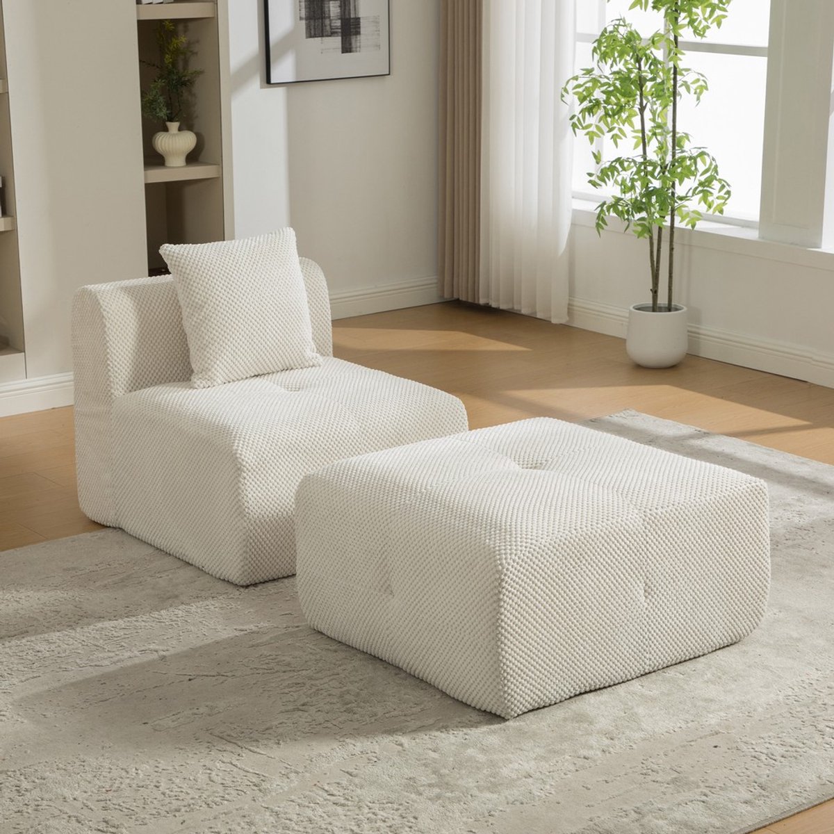 KOMHTOM - Modulaire compressiebank - Chenille stof - 30D zeer elastisch schuim - Antislipb