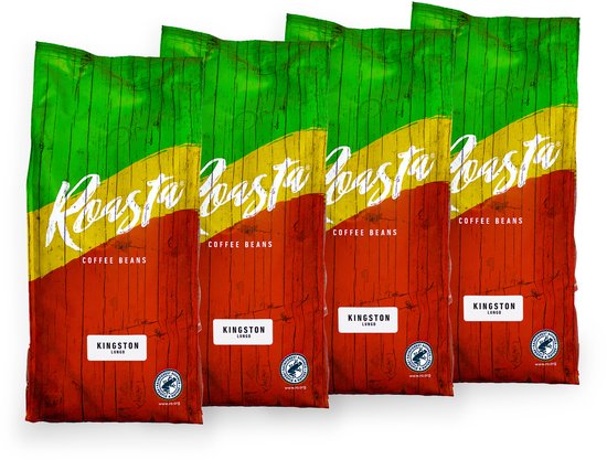Roasta Kingston Lungo Koffiebonen - Voordeelverpakking 4x 750g - 3kg - Grootverpakking - Milde Lungo - Zachte Smaak - 100% Arabica - Verse Koffiebonen - Karamel Ondertoon - Koffie Bonen - Volautomaat - Roasta Coffee - Multipack
