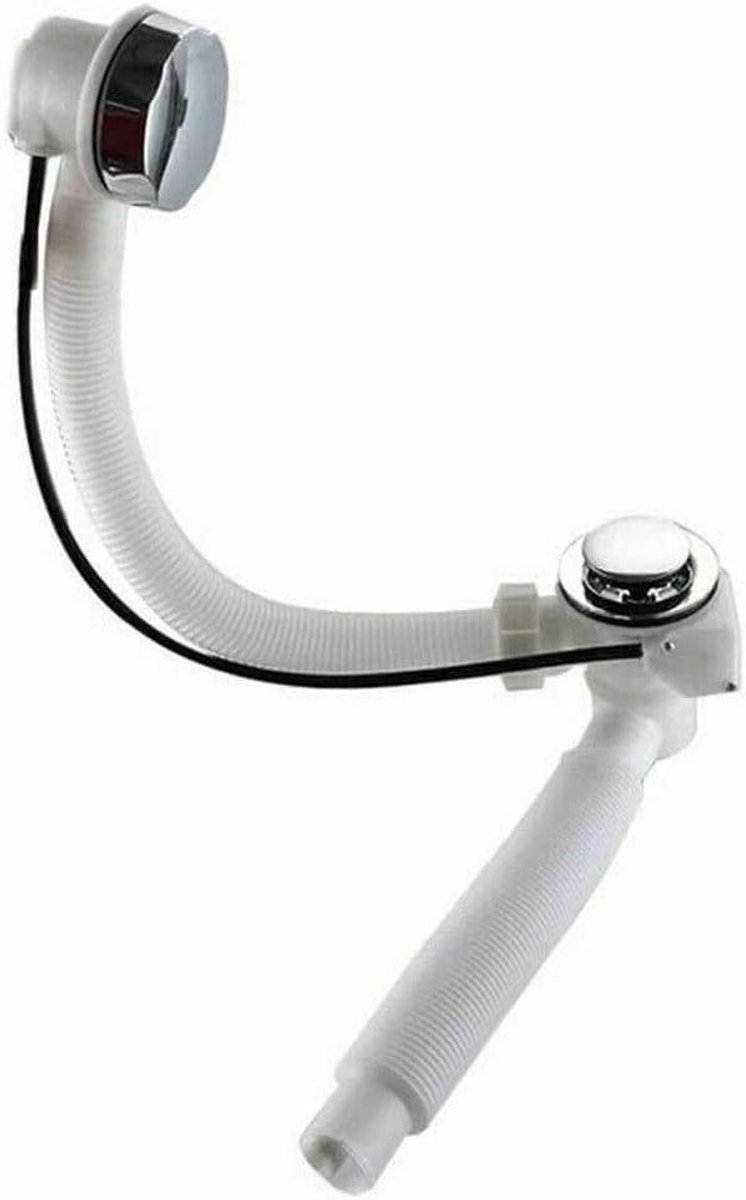 Bad Overloop Afvoer - Chrome Handvat - Badkamer Afvoer - Verborgen Ontwerp - 55 cm Lengte - Chroom