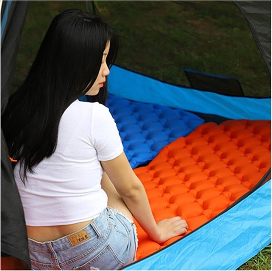 Opvouwbare Slaapmat - Kampeer Matras - Outdoor Kamperen - Vochtbestendig Ontwerp - 190x58x5 cm - Marineblauw — afbeelding 3