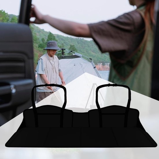 Autoslaapmat - Achterbankverlenger - Comfortabel Slapen - Naadloze Aansluiting - 56.8 x 31.6 cm - Zwart — afbeelding 4