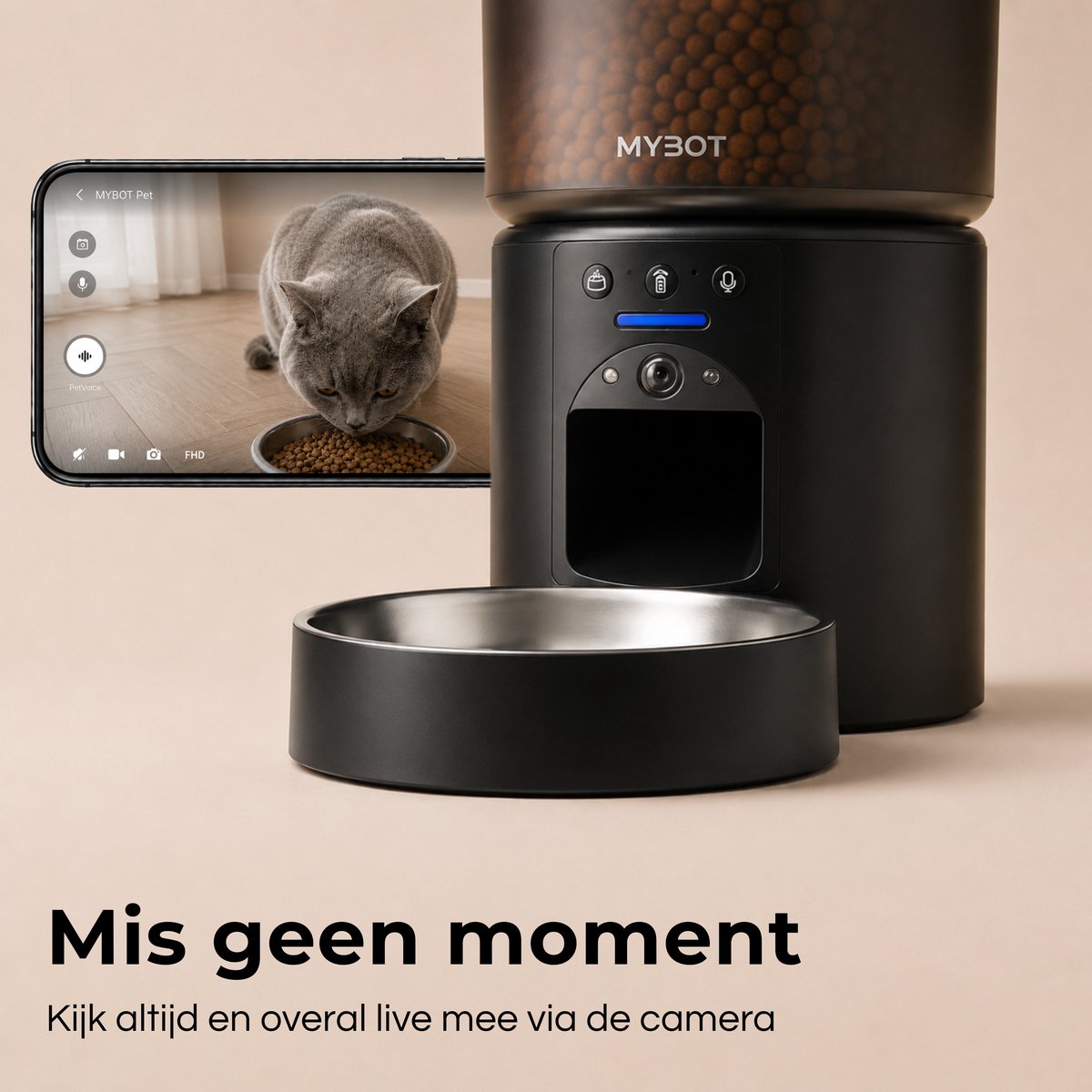 MYBOT Automatische Voerbak met Camera - 4L - App-besturing thumbnail 2